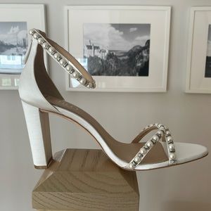 Harlo White and Pearl High heel Shoes
